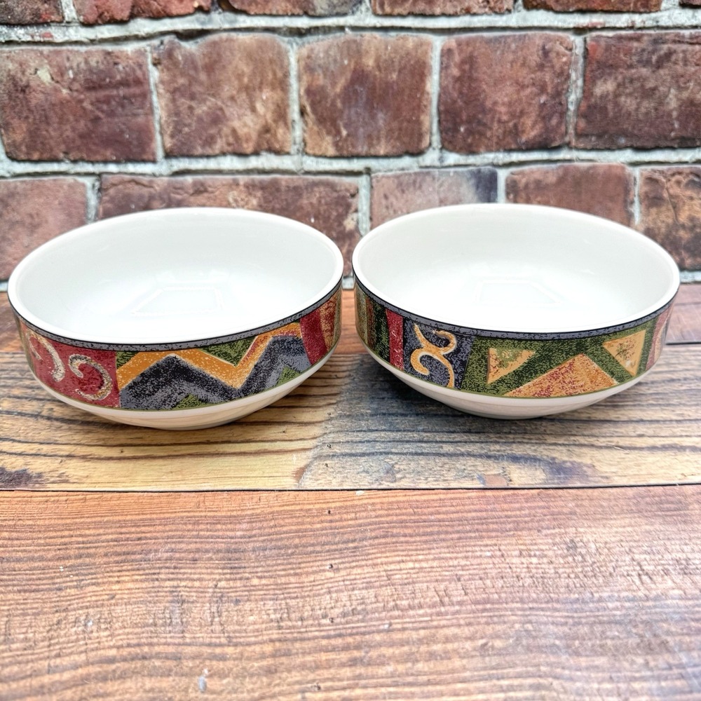 Furio MESA Set of 2 Soup Cereal Bowls Southwest Cowboycore Vintage Y2K 1990s